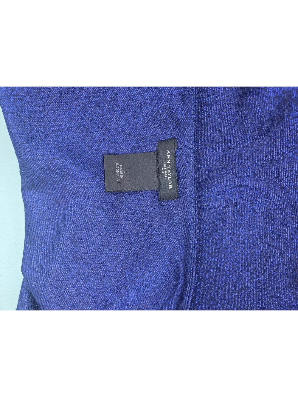 Ann Taylor LOFT blue Purple One-Shoulder Knit Top Size L - Picture 5 of 6